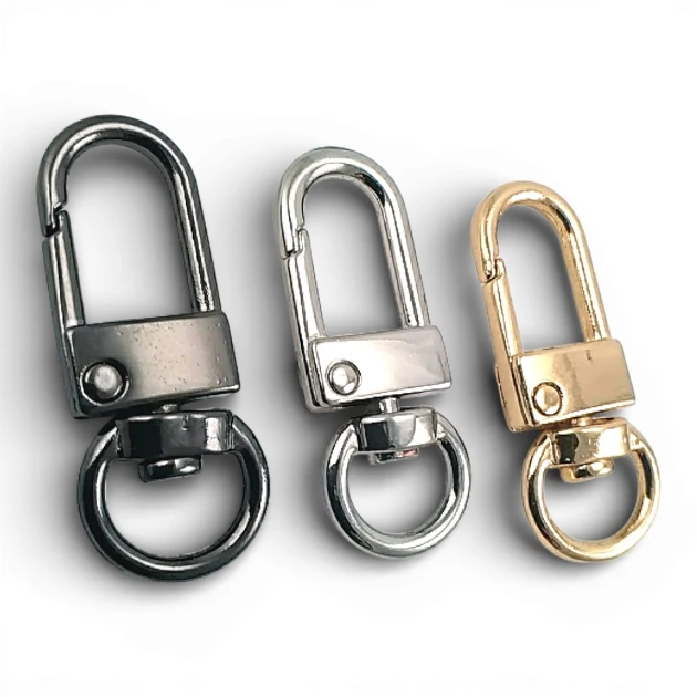 Keyring Hook - 1 cm 0,40" Locking Hook - Parrot Hook - Spring Swivel Hook SB 14296