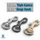 1.3 cm 0.51" Small Size Sailor Hook - Keychain Hook - Spring Swivel Hook SB 1762