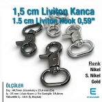 Liviton Hook 0,59" - 1.5 cm Trigger Swivel Spring Hooks SB 20314