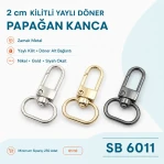 2 cm Kilitli Yaylı Döner Papağan Kanca Zamak Metal SB 6011