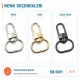 2 cm Kilitli Yaylı Döner Papağan Kanca Zamak Metal SB 6011 - Çanta ve tekstil aksesuarları için güvenli bağlantı
