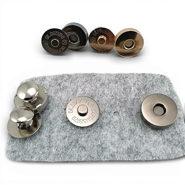 18 mm Mıknatıslı Çanta ÇıtÇıtı - Çanta Mıknatısı Çift Taraf Troklu - Plus Kalite SB 10132CT