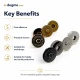 18 mm Standard Quality Magnetic Bag Snap Closure SB 2818 - Durable metal snap for bags, wallets, and DIY projects