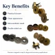 18 mm Double-Prong Magnetic Bag Snap Closure SB 2824 for secure and stylish bag fastening