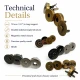 18 mm Double-Prong Magnetic Bag Snap Closure SB 2824 for secure and stylish bag fastening