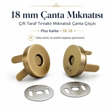 18 mm / 0.71 in Double-Prong Magnetic Bag Snap Closure SB 2824