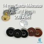 Çanta Çıt Çıtı 14 mm Mıknatıslı - Çift Taraf Perçinli - Plus Kalite SB S-611TR
