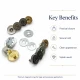 14 mm Mıknatıslı Çanta Çıtçıtı - Çift Taraf Tırnaklı - Plus Kalite SB S-611TR