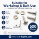 Double Cap Long Post Rivet 9 mm (0.35") Cap and 9 mm (0.35") Post Steel for strong fastening in leather and textile