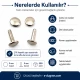Double Cap Long Post Rivet 9 mm (0.35") Cap and 9 mm (0.35") Post Steel for strong fastening in leather and textile