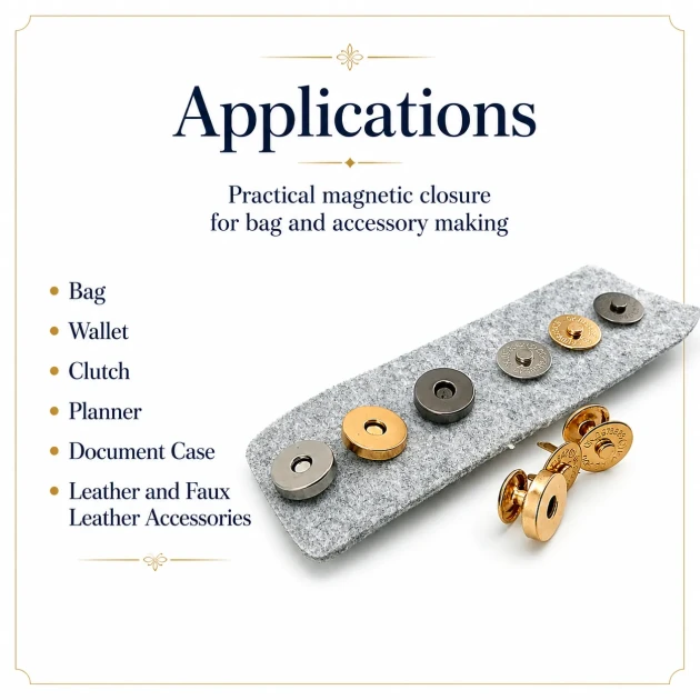 Bag Magnet 14 mm - 0,55" Double Sided Trock - Magnetic Bag Snap Plus Quality SB S-611