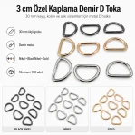 3 cm / 30 mm / 1.18 in Special Coated Iron D Ring Buckle S 16336