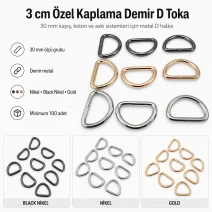 3 cm / 30 mm / 1.18 in Special Coated Iron D Ring Buckle S 16336