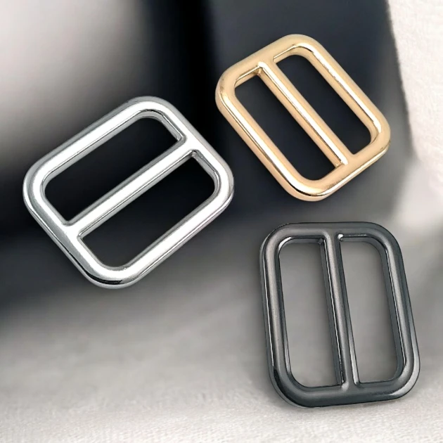 Tasma Ayar Tokası 2.5 cm Kare Ayar Tokası Özel Metal Kaplama Renk S 20386