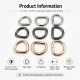 1.5 cm / 15 mm / 0.59 in Special Coated Iron D Ring Buckle S 3544 for bag straps and textile applications