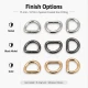 1.5 cm / 15 mm / 0.59 in Special Coated Iron D Ring Buckle S 3544 for bag straps and textile applications