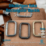 3 cm Frame Buckle Special Metal Coating - Rectangular Buckle S 3572