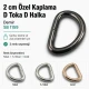 2 cm Özel Kaplama D Toka D Halka Demir SB 1159, 25 mm kayış ve askı sistemleri için ideal metal bağlantı halkası