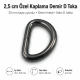 2.5 cm / 25 mm / 0.98 in Special Coated Iron D Ring for bags and accessories