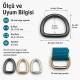 2.5 cm / 25 mm / 0.98 in Special Coated Iron D Ring for bags and accessories