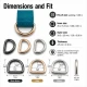 2.5 cm / 25 mm / 0.98 in Special Coated Iron D Ring for bags and accessories