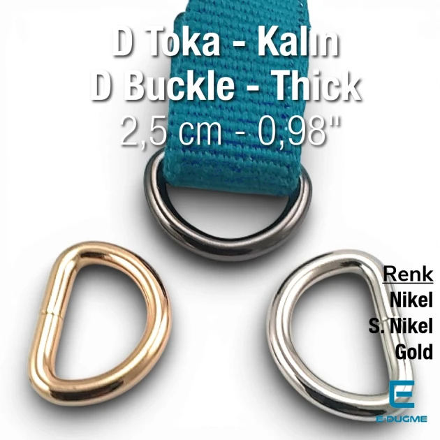 D Toka 2.5 cm Özel Kaplama - D Halka Demir SB 1175