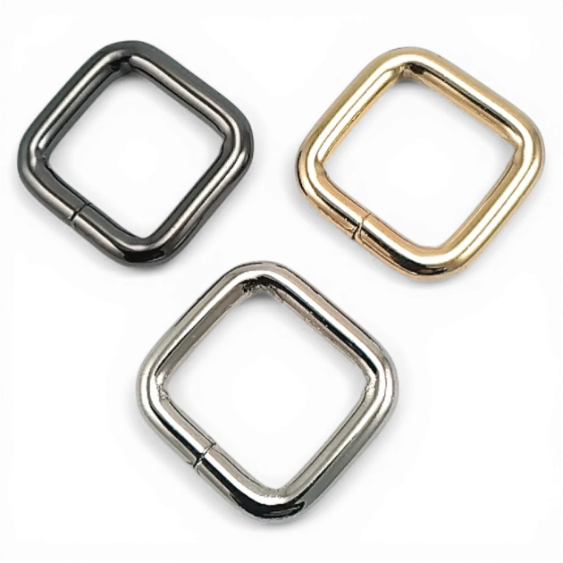 Square Buckle 2 cm 0.8" - Frame Buckle Special Metal Plating - Thick Model SB 1207