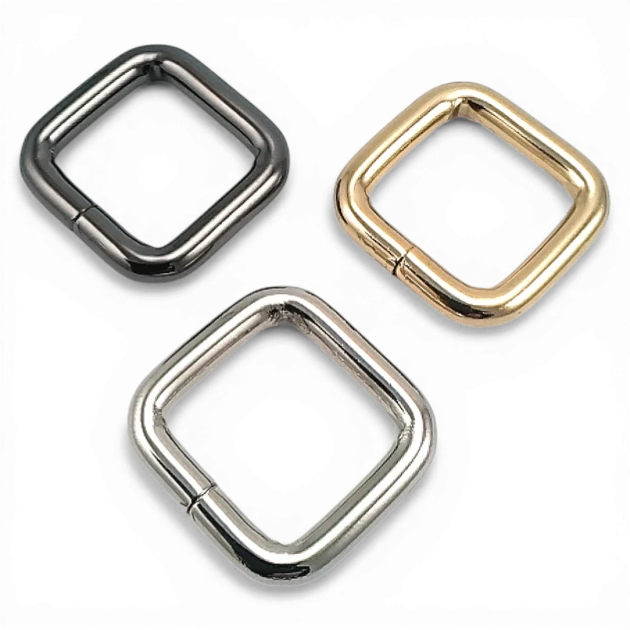Square Buckle 2 cm 0.8" - Frame Buckle Special Metal Plating - Thick Model SB 1207