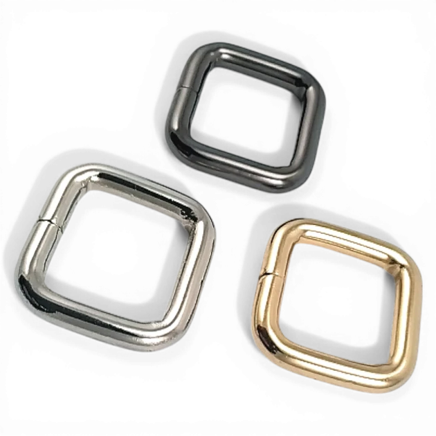 Square Buckle 2 cm 0.8" - Frame Buckle Special Metal Plating - Thick Model SB 1207