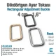 4 cm 1.6" Rectangular Buckle - Frame Buckle Special Metal Plating SB 1223
