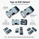 Bandolier Buckle 2 cm / 0.78 in Snap-On Zamak Buckle for Belts and Accessories