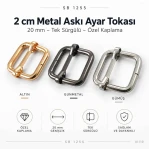 Metal Askı Ayar Tokası 2 cm Tek Sürgülü Özel Kaplama SB 1255