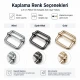 2.5 cm / 25 mm / 0.98 in Single Slide Metal Strap Adjuster Buckle SB 1261 for bag and accessory applications