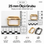 Metal Askı Ayar Tokası 2,5 cm Tek Sürgülü Özel Kaplama SB 1263