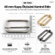 40 mm Heavy Metal Strap Adjuster Single Slide Buckle made of high-strength zamak metal, ideal for bag and backpack strap