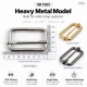 40 mm Heavy Metal Strap Adjuster Single Slide Buckle made of high-strength zamak metal, ideal for bag and backpack strap