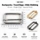 40 mm Heavy Metal Strap Adjuster Single Slide Buckle made of high-strength zamak metal, ideal for bag and backpack strap