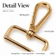 4 cm gold swivel snap hook SB 16909, 38 mm inner strap opening