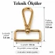 4 cm gold swivel snap hook SB 16909, 38 mm inner strap opening