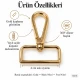 4 cm gold swivel snap hook SB 16909, 38 mm inner strap opening