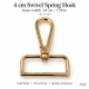 4 cm gold swivel snap hook SB 16909, 38 mm inner strap opening