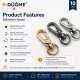1 cm Small Almond Swivel Snap Hook, Spring Lobster Hook SB 17017 - Metal accessory for bags, crafts, and more
