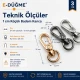 1 cm Small Almond Swivel Snap Hook, Spring Lobster Hook SB 17017 - Metal accessory for bags, crafts, and more