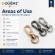 1 cm Small Almond Swivel Snap Hook, Spring Lobster Hook SB 17017 - Metal accessory for bags, crafts, and more
