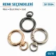 2 cm döner yaylı anahtarlık halkası, 10 mm alt bağlantılı çanta halkası SB 19564, metal zamak malzeme ile dayanıklı ve
