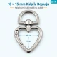 15 mm Heart-Shaped Spring Ring in Zinc Alloy for Bag Hardware SB 20293