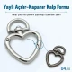 15 mm Heart-Shaped Spring Ring in Zinc Alloy for Bag Hardware SB 20293