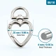 15 mm Heart-Shaped Spring Ring in Zinc Alloy for Bag Hardware SB 20293