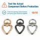 15 mm Heart-Shaped Spring Ring in Zinc Alloy for Bag Hardware SB 20293