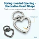 15 mm Heart-Shaped Spring Ring in Zinc Alloy for Bag Hardware SB 20293